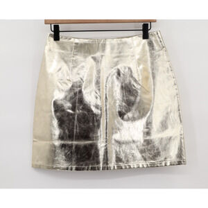 Metallic Mini Skirt